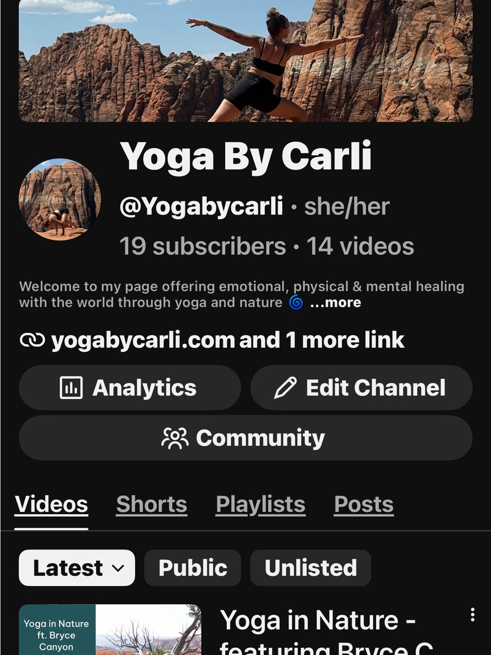 Subscribe to my YouTube @YogaByCarli 🙏🏼